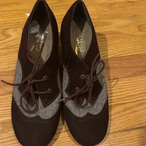 Hush Puppies Women's Dark Brown and Gray Loafers